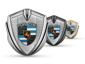 Porsche Silicone Emblema Badge Stile Pro Inox
